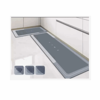 Tapete Alfombra Absorbente Y Antideslizante Juego X2 Gris