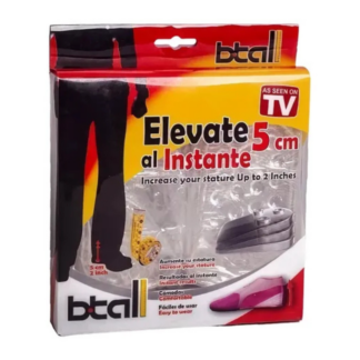 Plantillas Aumenta Estatura B-tall Silicon Unitalla 5cm Invisibles Unitalla Transparente