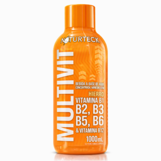 MULTIVIT NATURTECK MULTIVITAMÍNICO LÍQUIDO CON HIERRO Y VITAMINAS B1 B2 B3 B5 B6 B12 1000ML