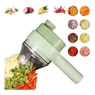 Cortador Eléctrico De Verduras 4 En 1 Multifuncional | Pica, Tritura, Lava y Procesa Alimentos En Segundos