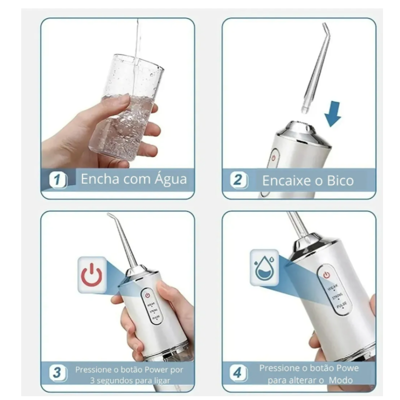 Irrigador Bucal Portátil Recargable 4 Boquillas | Limpieza Dental Profunda Profesional Sin Dolor - Image 17
