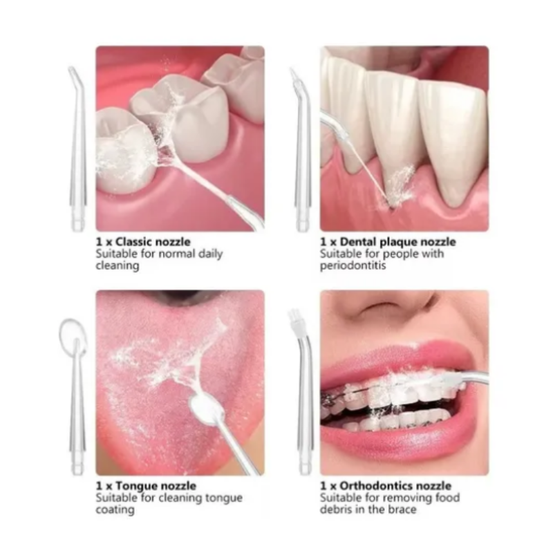 Irrigador Bucal Portátil Recargable 4 Boquillas | Limpieza Dental Profunda Profesional Sin Dolor - Image 4