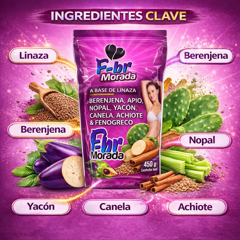 Batido F-br Morada NutriPlan con Linaza y Canela | Fibra Natural para Bienestar Digestivo - Image 3