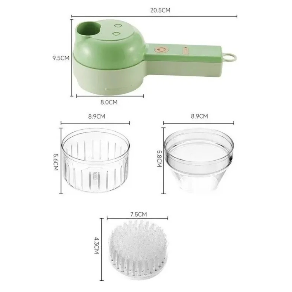 Cortador Eléctrico De Verduras 4 En 1 Multifuncional | Pica, Tritura, Lava y Procesa Alimentos En Segundos - Image 4