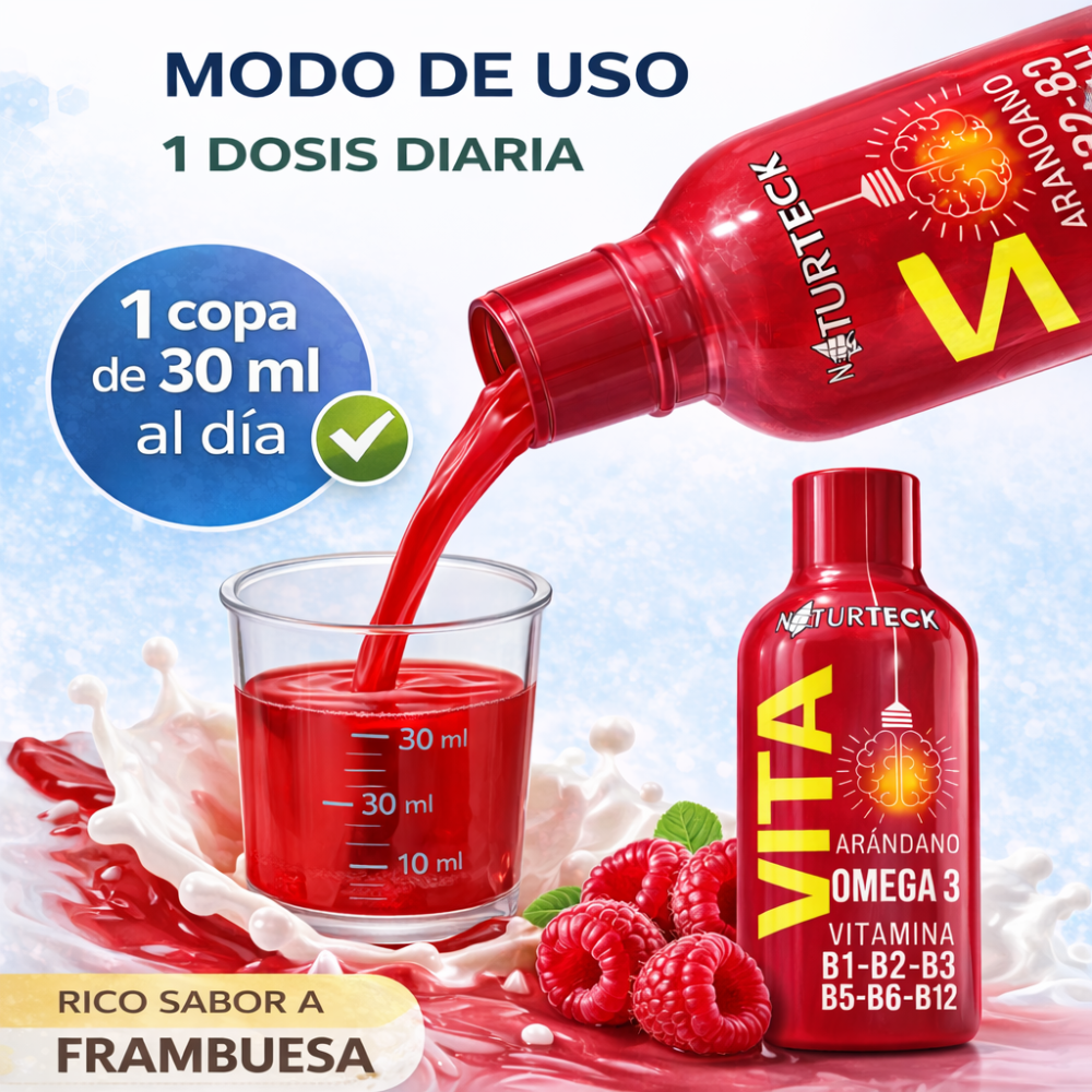 Suplemento VITTA ARÁNDANO OMEGA 3 + VITAMINAS 1000 ML - Image 5