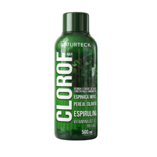 Suplemento Clorof Nap Bebida Verde Natural Espirulina Vitaminas B 500 Ml