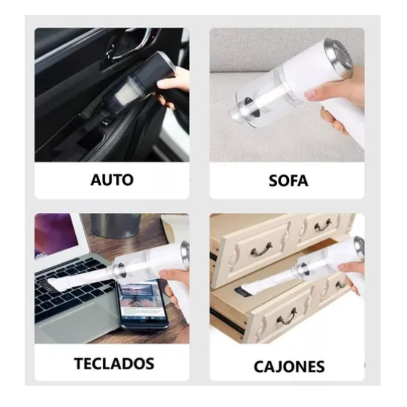 Mini Aspiradora Portátil Inalámbrica Potente 120W Compacta - Image 5