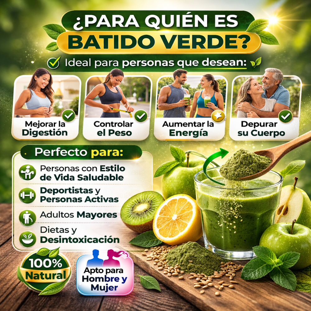 Batido Verde NutriPlan con Linaza, Té Verde y Frutas | Fibra Natural para Bienestar Digestivo - Image 7