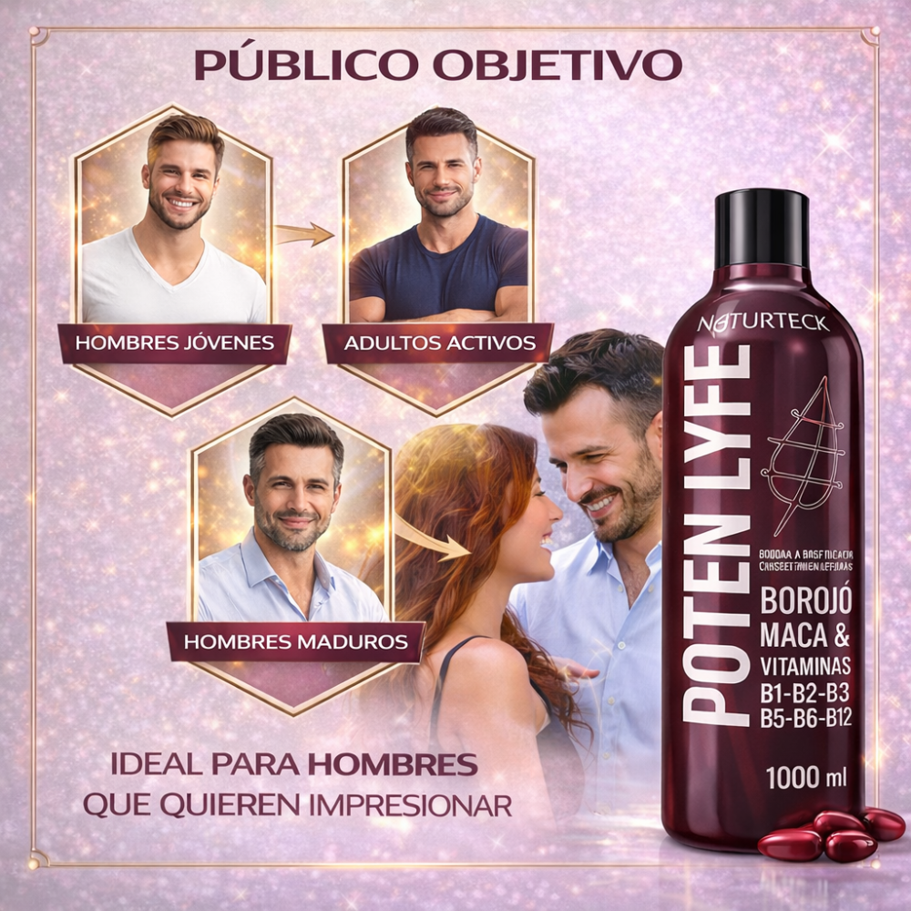 Suplemento Alimenticio Potenlyfe Bebida Funcional Borojó Maca Vitamina B 500 Ml - Image 6