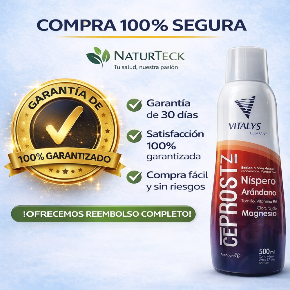 Ceprostz 500ml Vitalys Níspero Arándano Magnesio Bienestar Masculino - Image 8