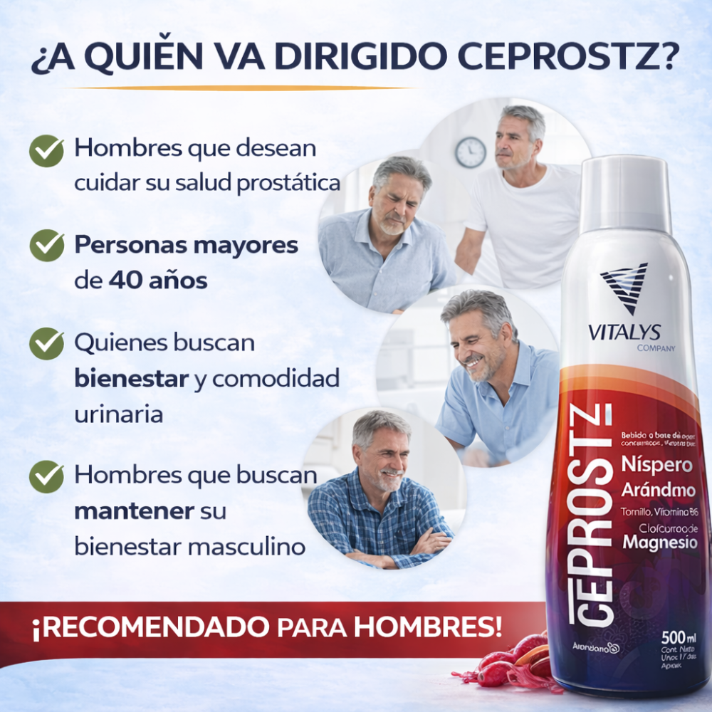 Ceprostz 500ml Vitalys Níspero Arándano Magnesio Bienestar Masculino - Image 9