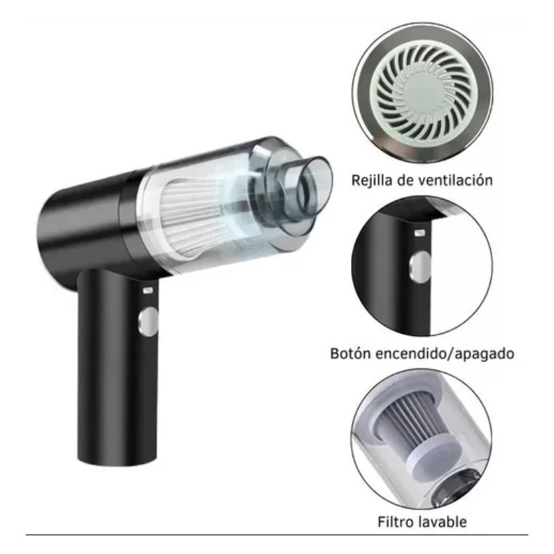 Mini Aspiradora Portátil Inalámbrica Potente 120W Compacta - Image 8