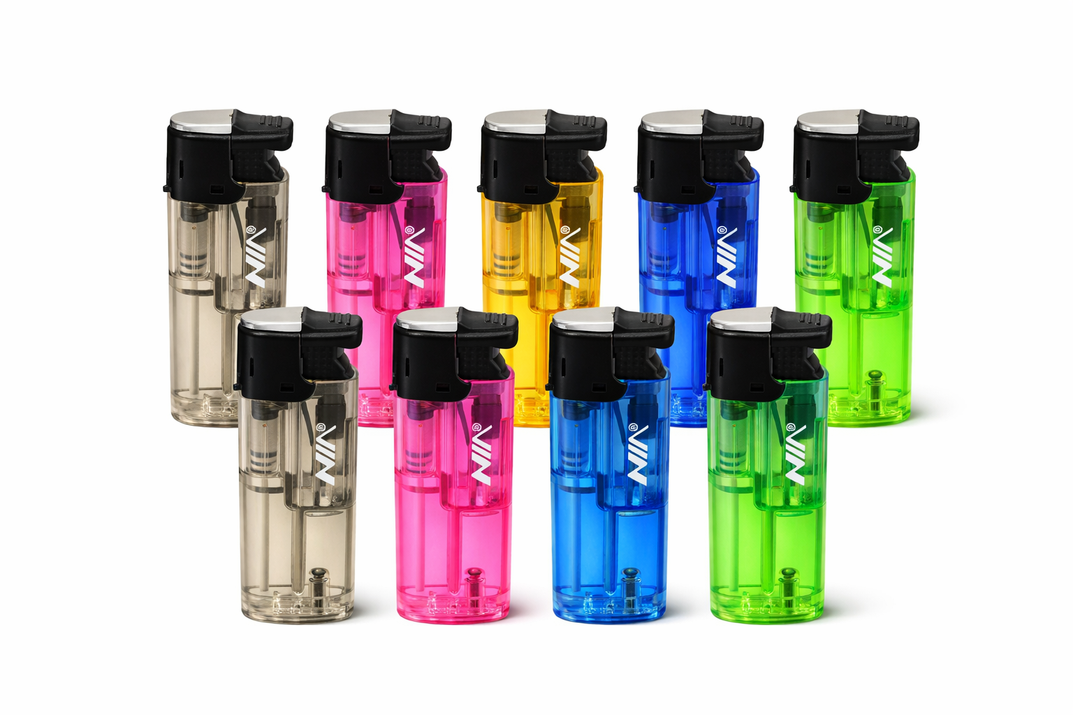 Encendedores Sopletes NIA Pack x 10 Económicos Colores Surtidos