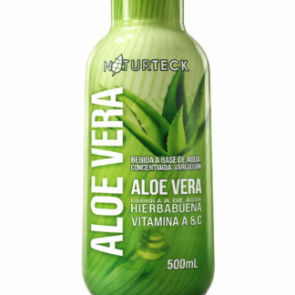 ALOE VERA NATURAL CON HIERBABUENA Y VITAMINAS A Y C 500ML NATURTECK BEBIDA FUNCIONAL