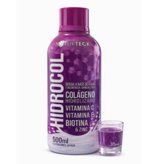 Colágeno Hidrolizado Biotina Vitaminas C E Zinc Para Cabello Piel Uñas HIDROCOL x 500 Ml Uva