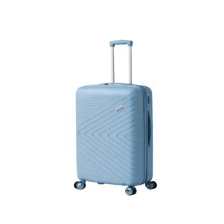 Maleta Mediana De Viaje 15 Kg Rígida Antigolpes Ruedas 360 Azul Claro