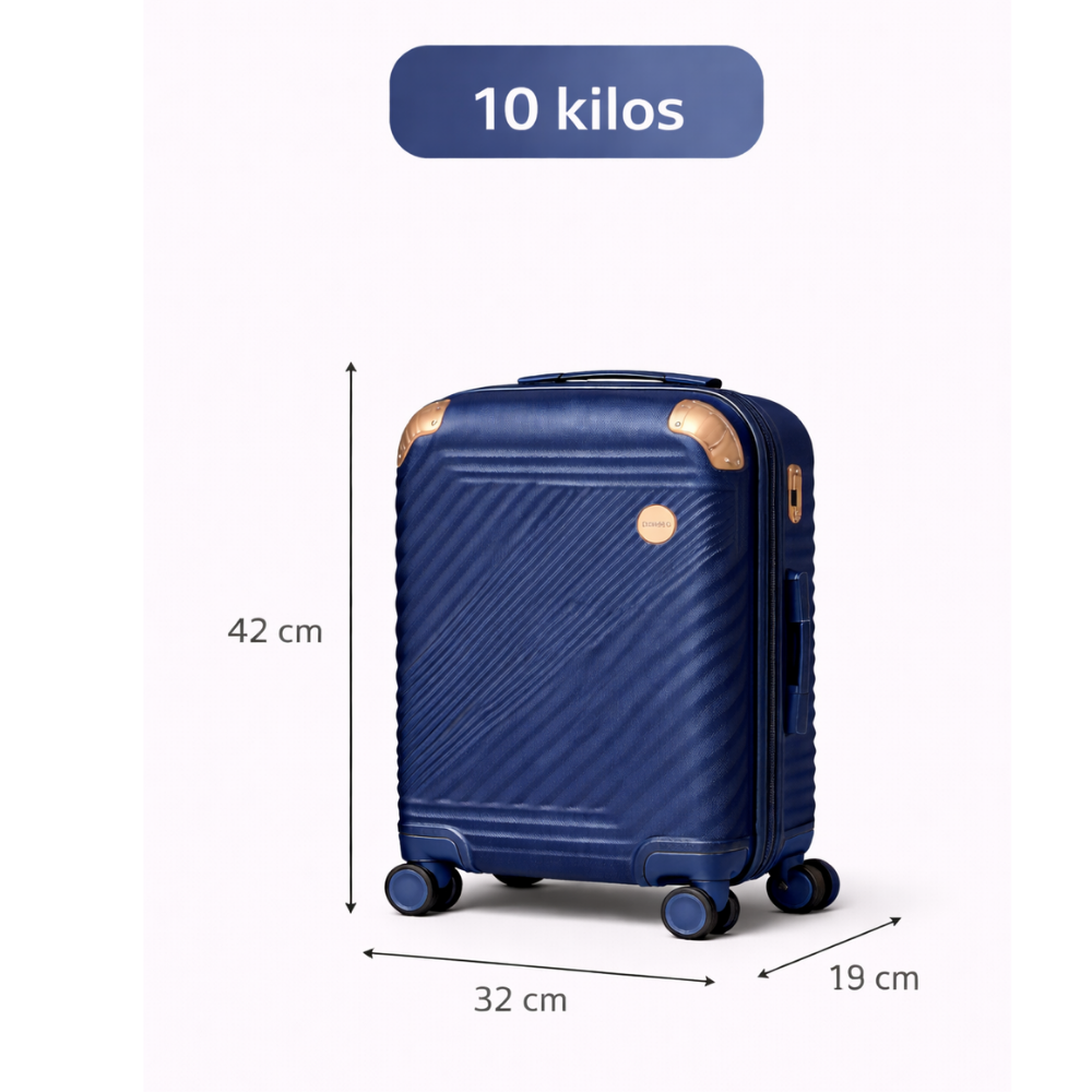Maleta Cabina 10kg Alta Resistencia Equipaje Mano Candado Color Azul Marino - Image 2