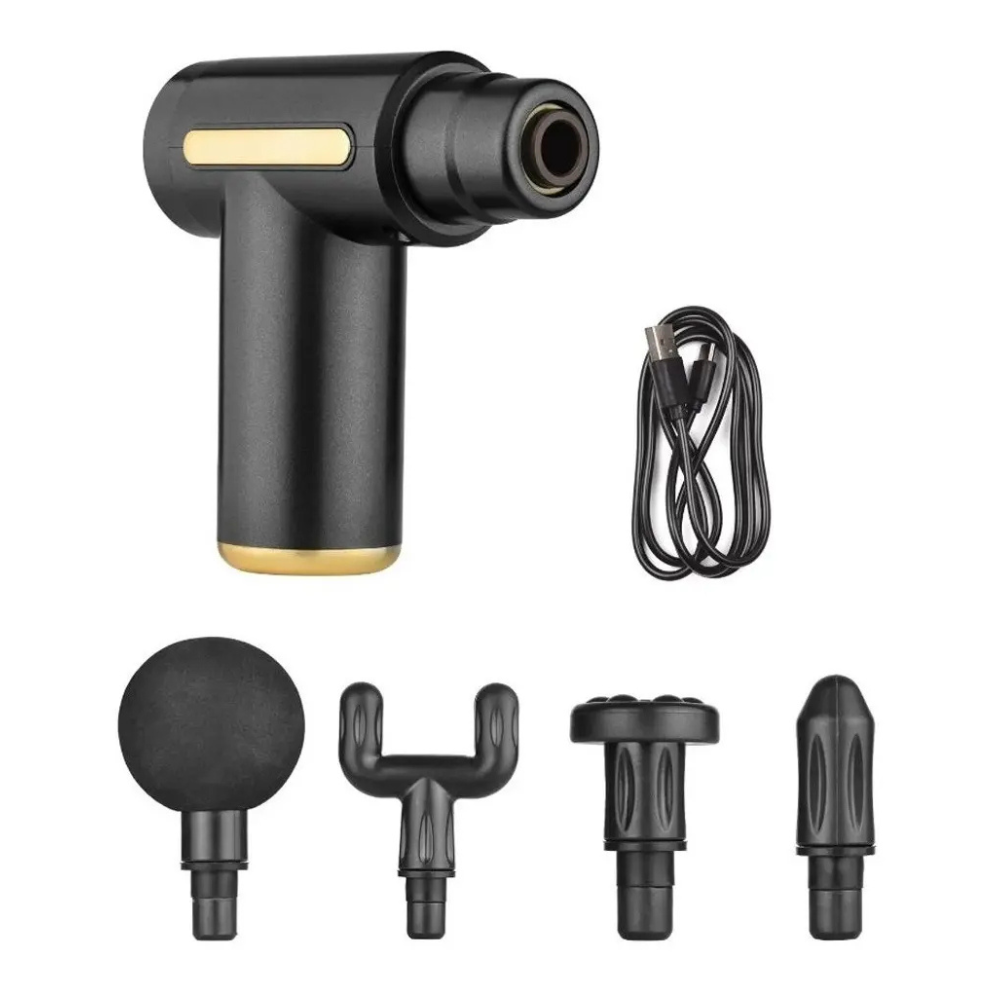 Pistola Masajeadora Muscular Profesional 6 Velocidades Recargable USB-C | Massage Gun Portátil Con 4 Cabezales - Image 8
