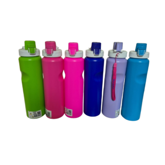 Termo Gym 1000 Ml Botella Deportiva Con Seguro Antiderrame Y Correa