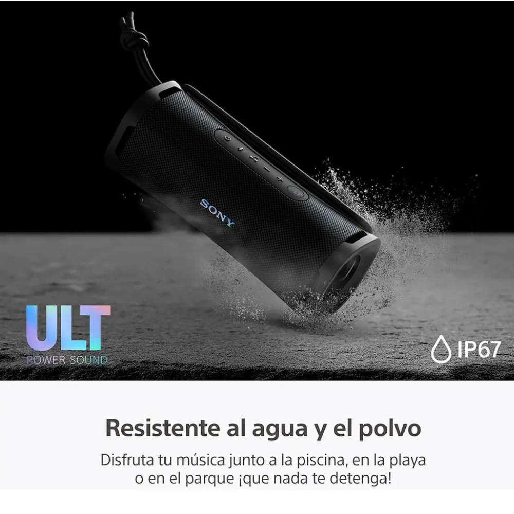 PARLANTE BLUETOOTH SONY ULT FIELD 1 SRS-ULT10 ORIGINAL IP67 RESISTENTE AL AGUA BAJOS POTENTES ULT POWER SOUND 12H BATERÍA NEGRO - Image 4