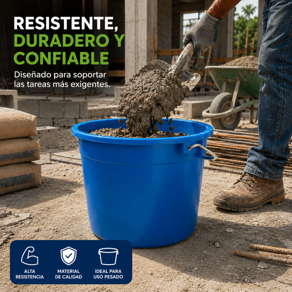 Balde Plástico Multiuso 20 Litros con Asa Reforzada para Hogar y Trabajo - Image 7