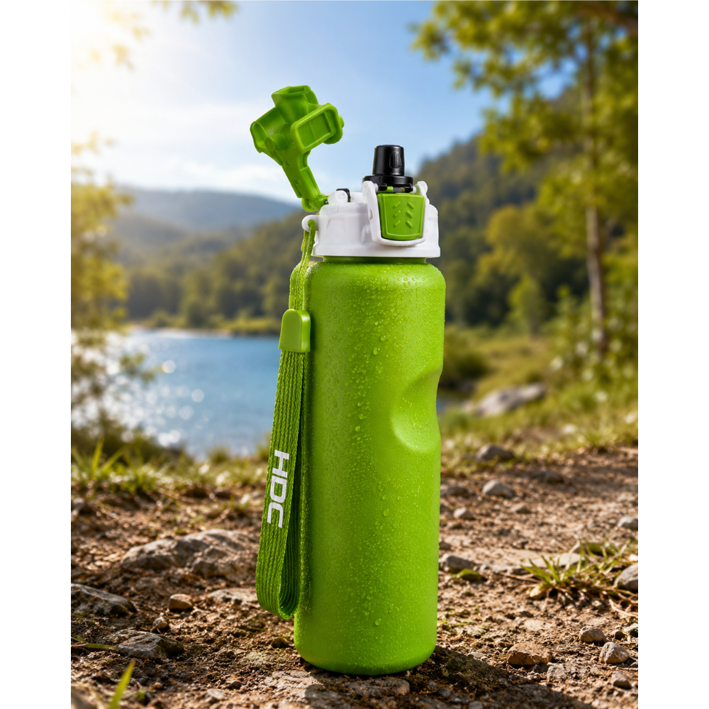 Termo Gym 1000 Ml Botella Deportiva Con Seguro Antiderrame Y Correa - Image 8