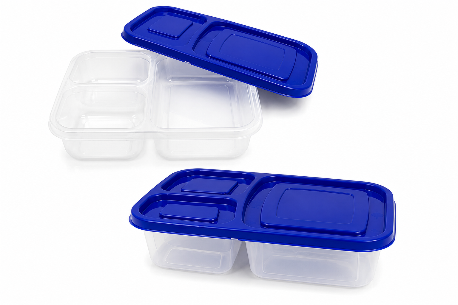 Recipiente Hermético Premium 3 Divisiones Para Almuerzo Lonchera y Comidas