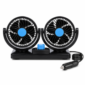 Ventilador Doble Para Carro 12V Ajustable 360°
