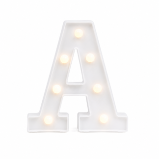 Letra Luminosa LED Decorativa Blanca Con Pilas Incluidas - Arma tu mensaje