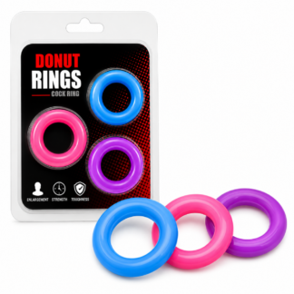 Set Anillos Retardantes X3 Silicona Flexible Masculino 3 Colores