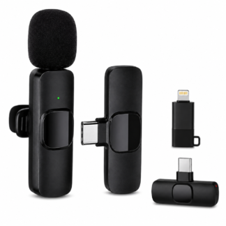Micrófono Inalámbrico K8 Solapa USB C Lightning 2.4GHz Para iPhone Android Vlogs