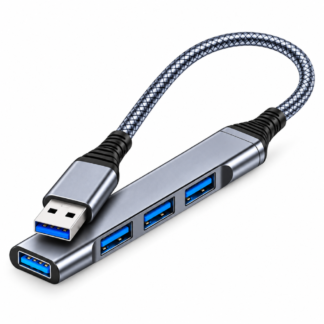 Hub USB 4 Puertos 1 USB 3.0 + 3 USB 2.0 Para PC Laptop Alta Velocidad Plug Play!