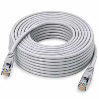 Cable De Red Ethernet RJ45 CAT6E 20 Metros UTP Gris Alta Velocidad Estable