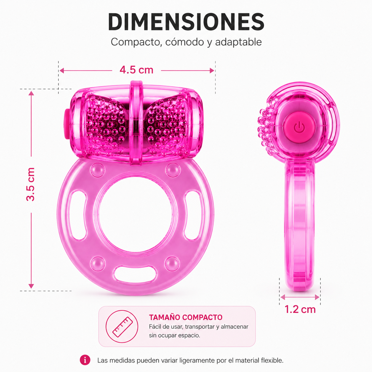 Anillo Vibrador Retardante Masculino Estimulador Para Pareja - Image 5