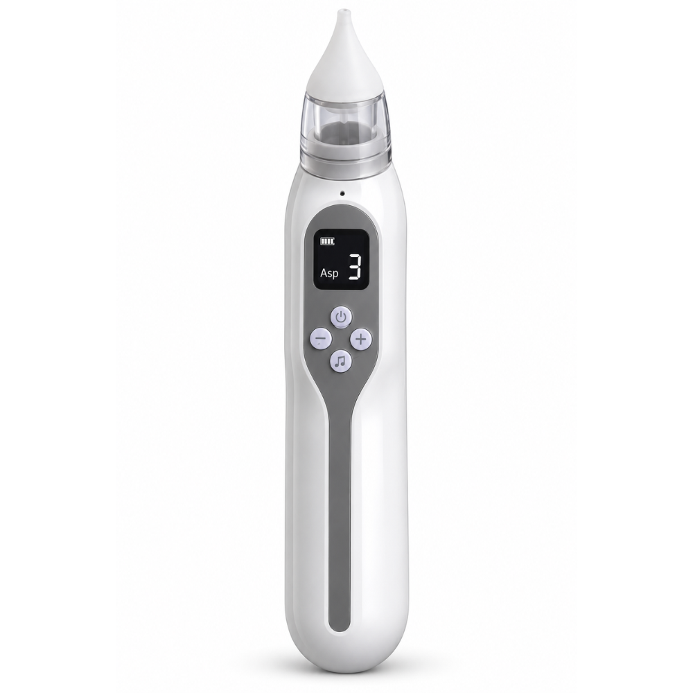 Aspirador Nasal Eléctrico Para Bebés Recargable USB 5 Niveles LCD Música