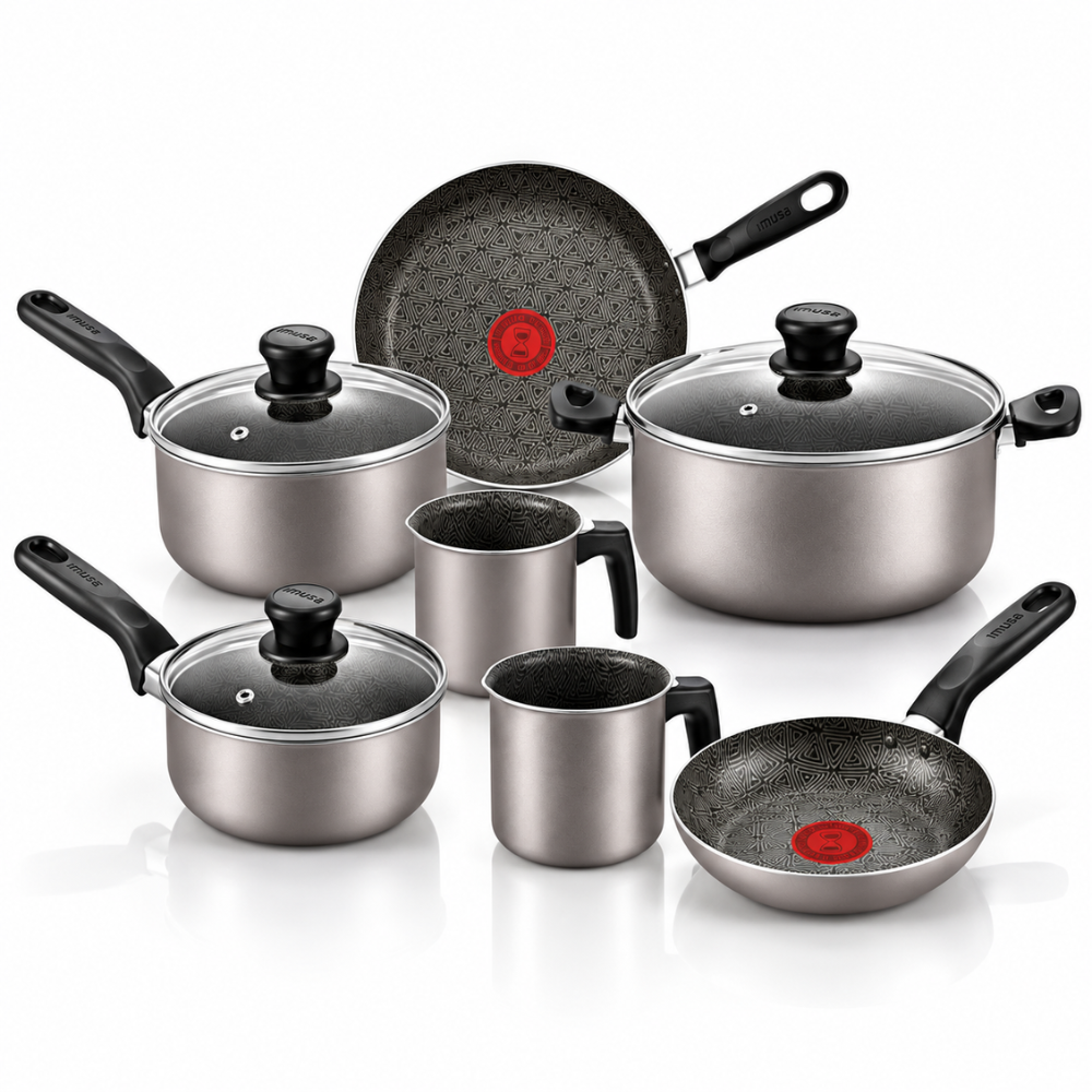 Batería de Cocina 10 Piezas Antiadherente IMUSA Talent con Ollas y Sartenes