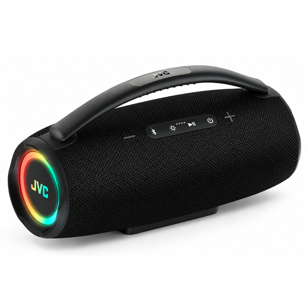 Parlante Bluetooth JVC 80W Portátil IPX6 Luz Ambiental Bluetooth 5.3 Con Luz RGB