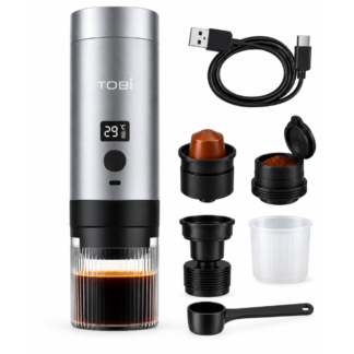 Cafetera Portátil TOBi TB-984 3 En 1 200 ml Recargable USB-C