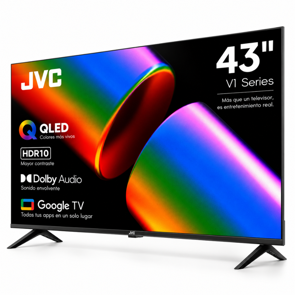 Smart TV JVC 43 Pulgadas QLED Google TV HDR10 Dolby Audio Bluetooth WiFi - Image 2