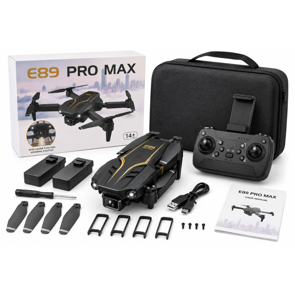 Drone E89 Pro Max Cámara Doble HD Control 2 Baterías Estuche - Image 2