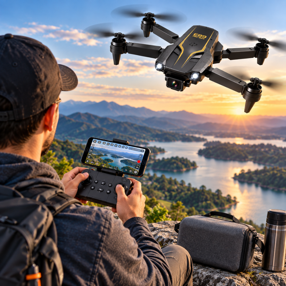 Drone E89 Pro Max Cámara Doble HD Control 2 Baterías Estuche - Image 6