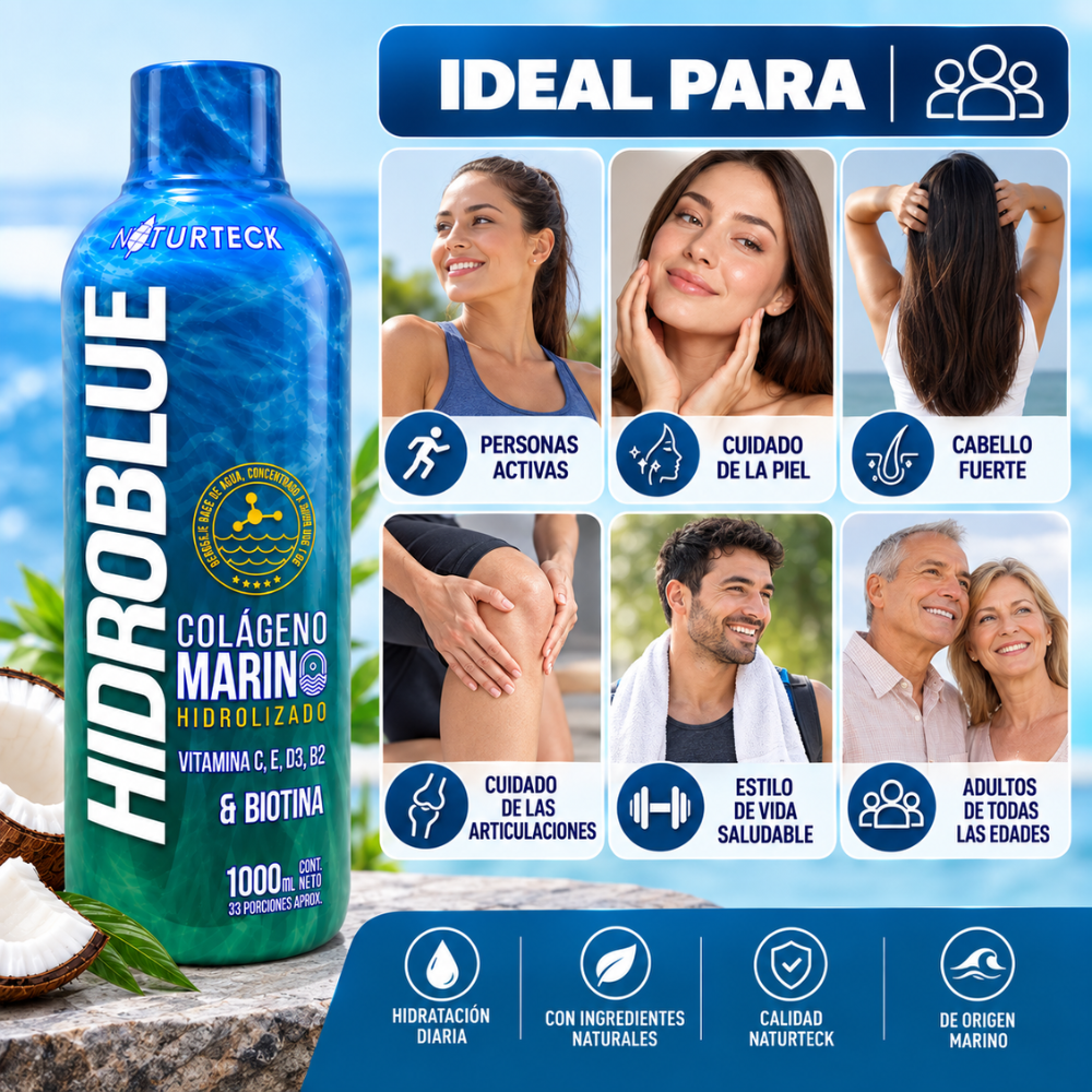 Colágeno Marino Hidrolizado Con Biotina Vitaminas C E D3 B2 1000ml - Image 7