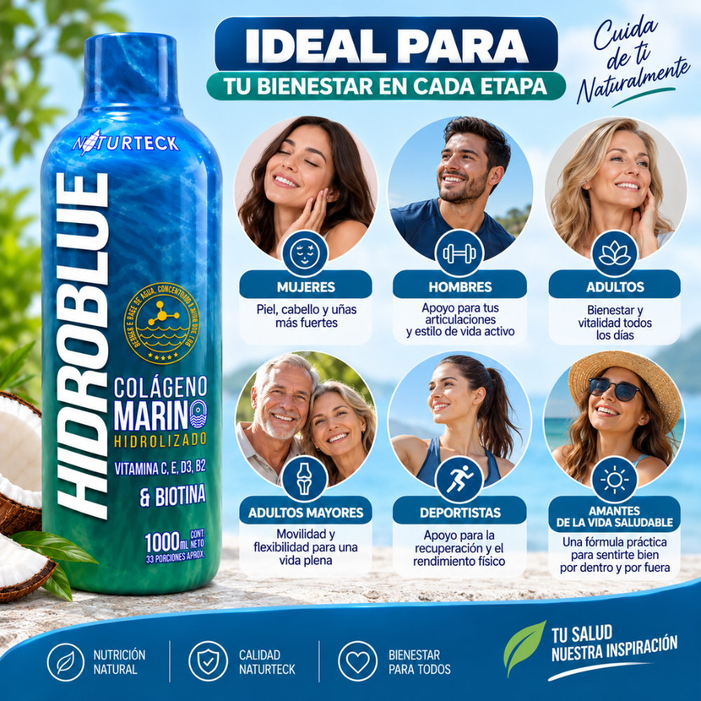 Colágeno Marino Hidrolizado Con Biotina Vitaminas C E D3 B2 1000ml - Image 8