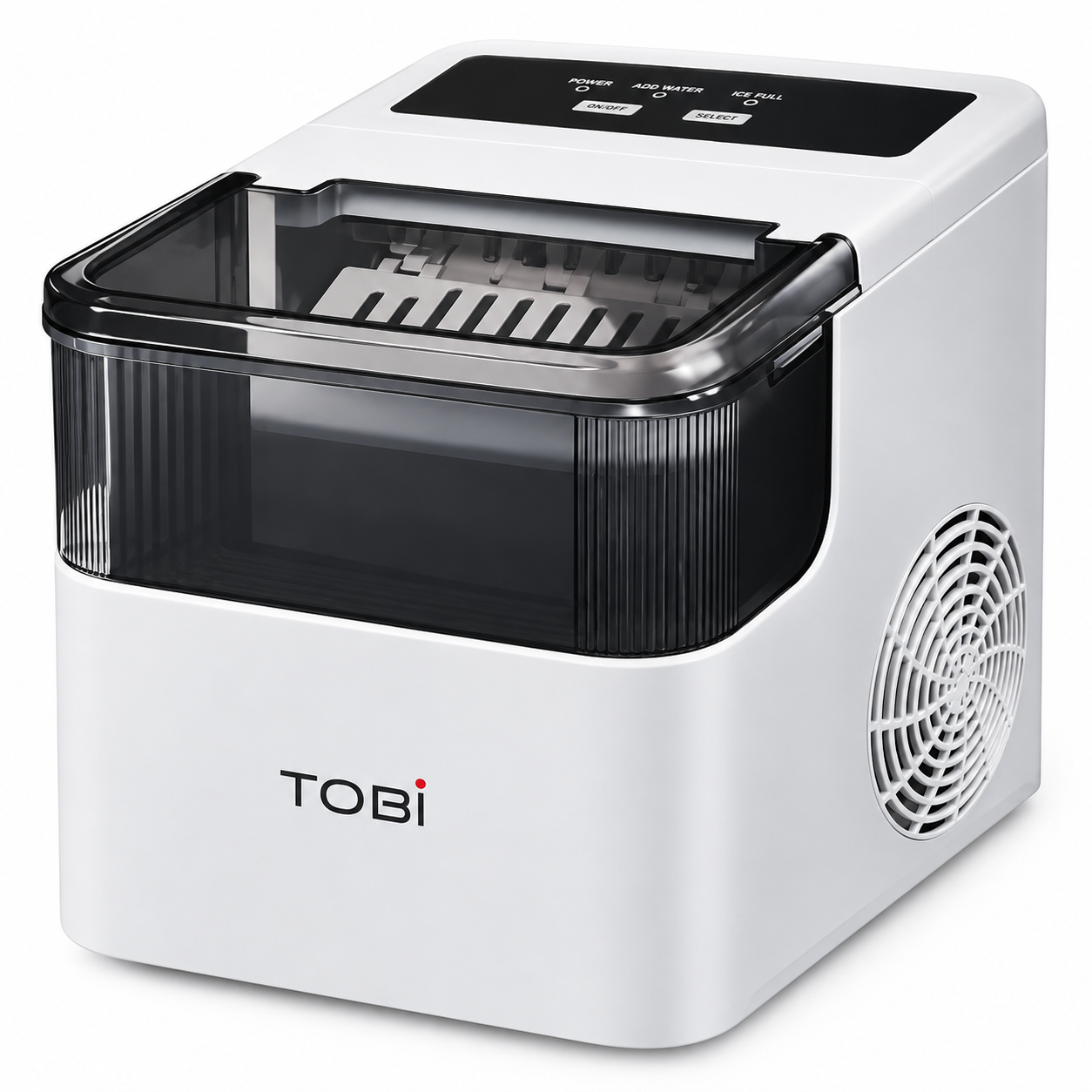 Máquina De Hielo TOBi TB-966 1.6L 12Kg/24H 2 Tamaños Portátil Automática