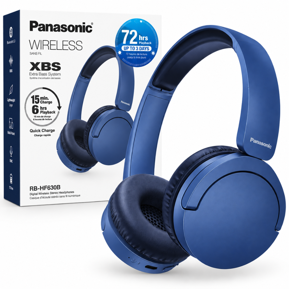 Audífonos Panasonic RB-HF630B Bluetooth 5.3 72H XBS Multipunto - Image 7