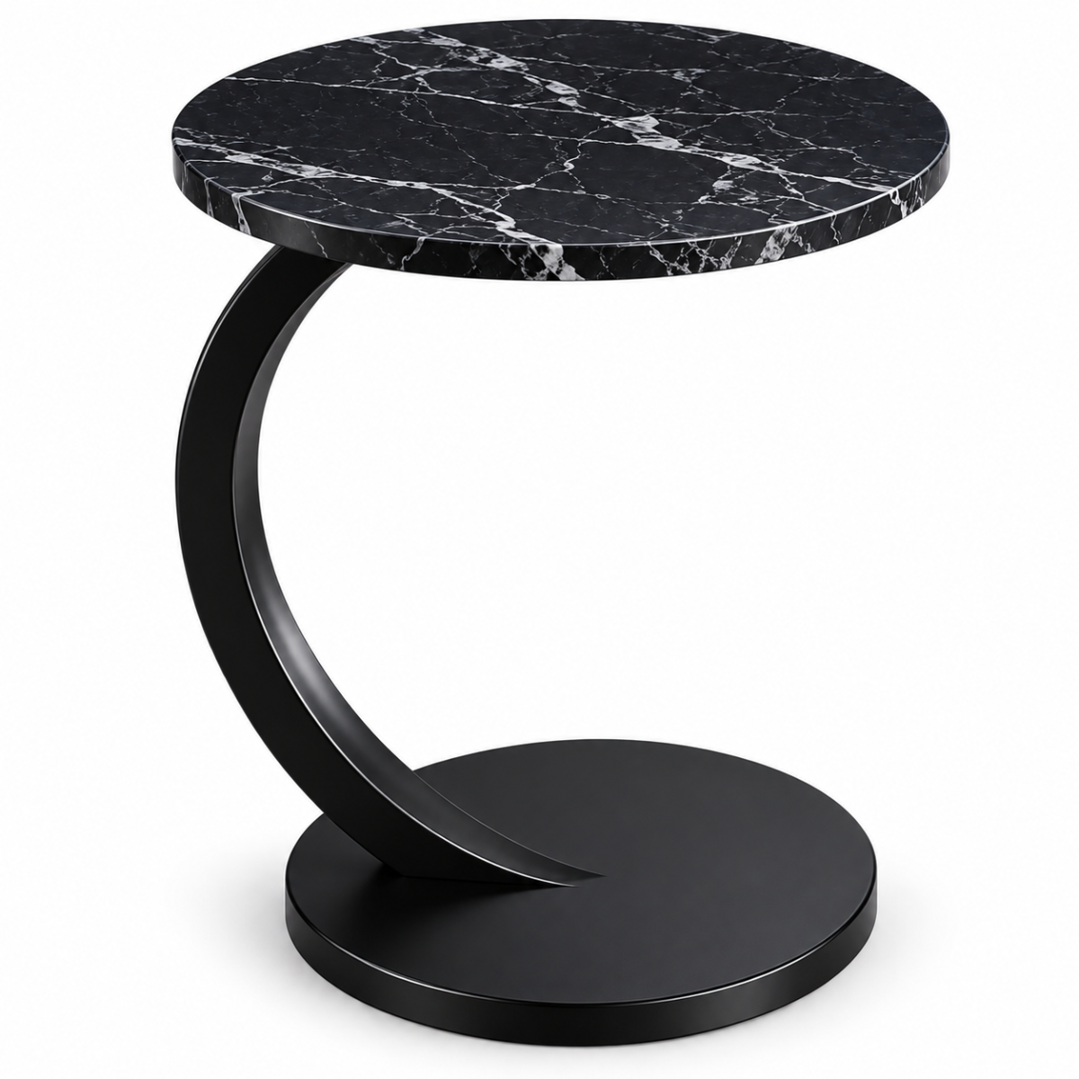 Mesa Auxiliar Redonda Tipo C Para Sofá Sala Moderna 60 Cm - Image 3
