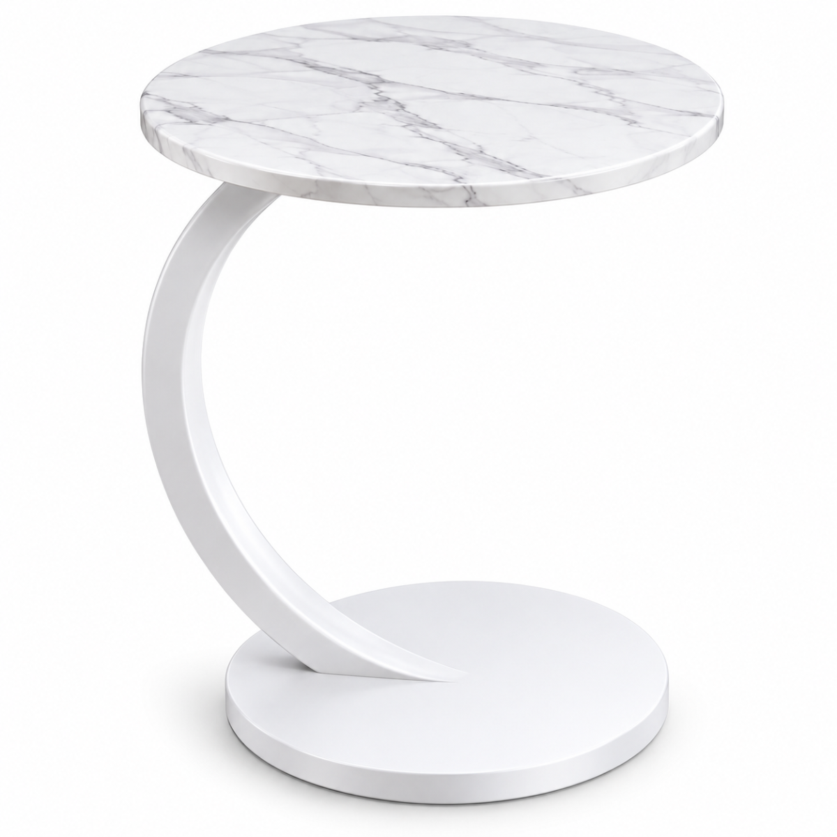Mesa Auxiliar Redonda Tipo C Para Sofá Sala Moderna 60 Cm - Image 4