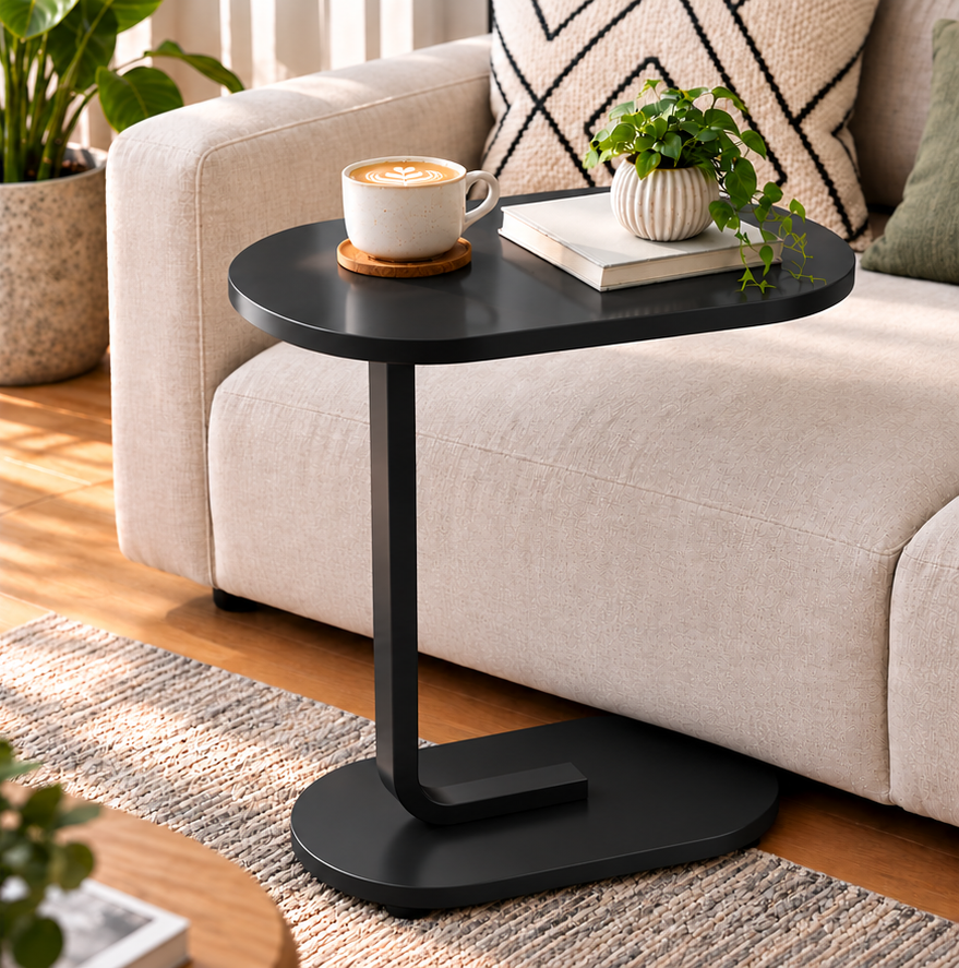 Mesa Auxiliar Tipo C Moderna Para Sala, Sofá, Cama Y Espacios Pequeños - Image 6